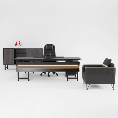 Houten hoekbureau Modern werkkamer Designer kantoor Kantoor meubels Nieuw