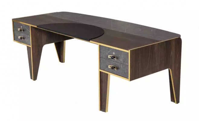 Luxe kantoorsets met 4 delen: kast, tafel, bureau, salontafel 4-delig.