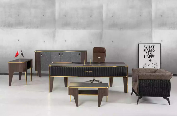 Bureau met laden Kantoor meubels Tafel Luxe kantoor 220x95