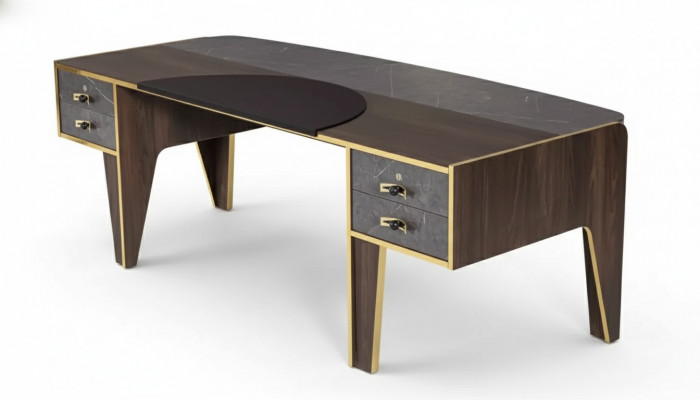 Bureau met laden Kantoor meubels Tafel Luxe kantoor 220x95