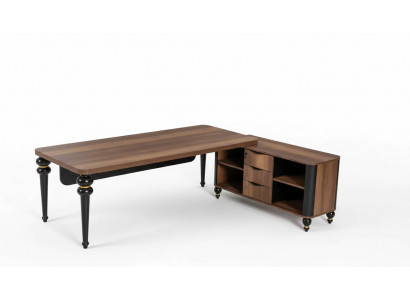 Grote houten hoekbureau kantoormeubelen Chef-tafels Houten meubelen