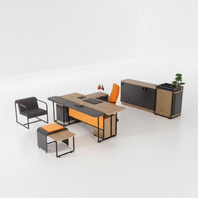 Werkkamer bureau kantoorinrichting kantoorkast luxe salontafel