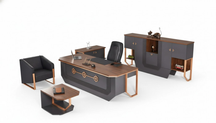 Kantoor meubel set Luxe thuiskantoormeubilair Bureau Kasten Salontafel