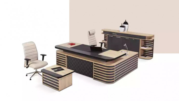 Witte kantoormeubels, kantoormeubels, complete set kantoor modern meubilair