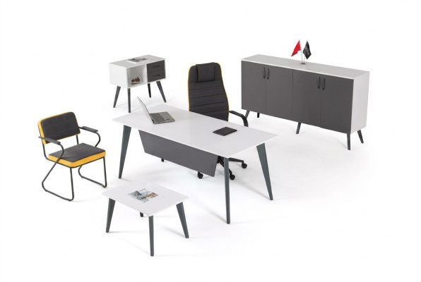 Werkkamer kantoorset 4-delig kantoor Kantoorbureau Designmeubelen Nieuw.