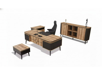 Houten bureau voor werkkamer kantoor meubels, design meubels, 220x90 tafel.