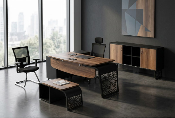 Kantoor L-vormig bureau tafels Leiderschap meubels Designer kantoormeubilair Tafel