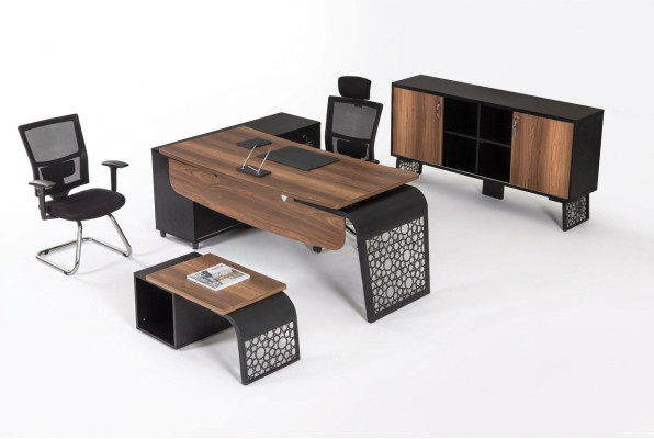 Kantoor L-vormig bureau tafels Leiderschap meubels Designer kantoormeubilair Tafel