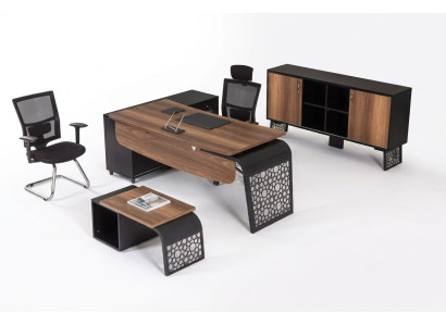 Kantoor L-vormig bureau tafels Leiderschap meubels Designer kantoormeubilair Tafel