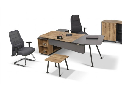 Hoekbureau Tafel Kantoor Tafels Bureaus 2-delig Meubel Directeursbureau