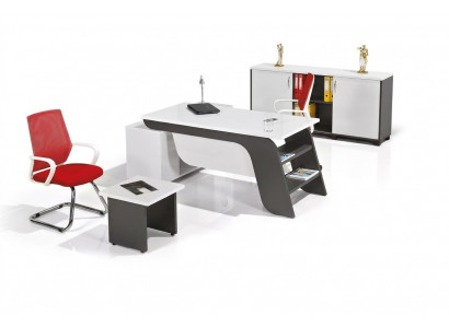 Wit kantoorset hoekbureau kantoormeubilair kast salontafel 3-delig nieuw