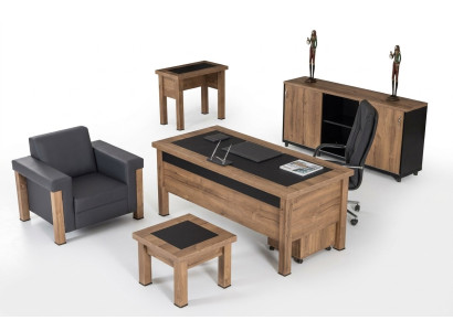 Ontwerper kantoor werkruimte set bureau kast complete set meubels 4-delig