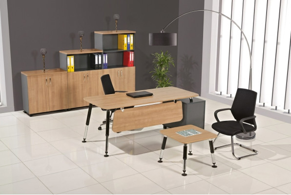 Houten meubels kantoor bureau Archiefkast Salontafel Set Tafel 3-delig