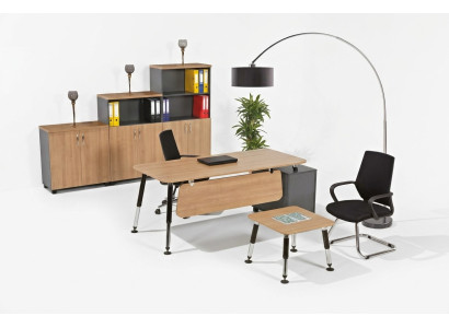 Houten meubels kantoor bureau Archiefkast Salontafel Set Tafel 3-delig