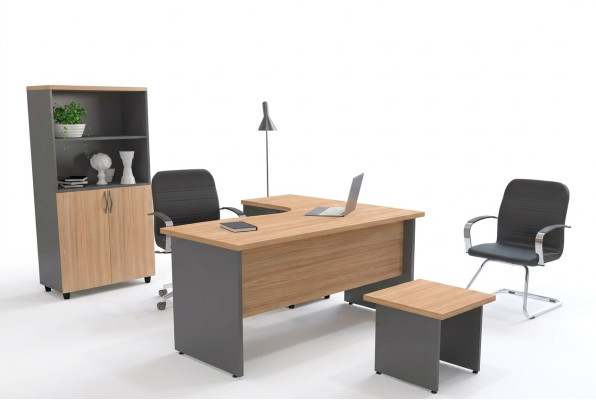 Kantoorinrichtingsset Werkplekinrichting Hoekbureau Archiefkast