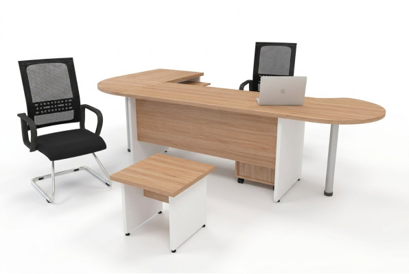 Designer Set 2-delige moderne thuiskantoor kantoormeubilair Compleet hoekbureau