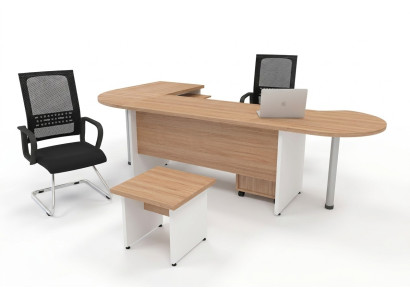 Designer Set 2-delige moderne thuiskantoor kantoormeubilair Compleet hoekbureau
