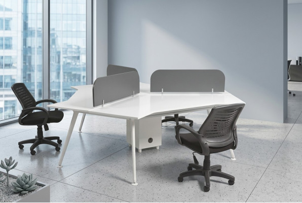 Werkkamer inrichting balie team bureau computertafel designmeubels