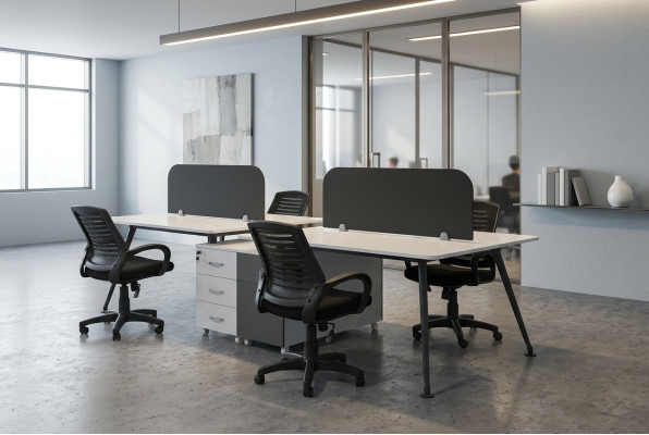 Grote werkplek kantoortafel bureaus Modern kantoorinrichting stijl