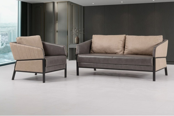Luxe fauteuil textiel meubilair kantoor inrichting thuiskantoor gestoffeerde fauteuil