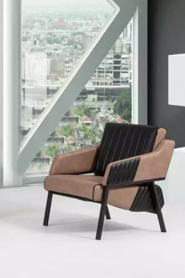 Ontwerper Beige Bankstel Tweezits Fauteuil Bankstel Bekleding 2+1