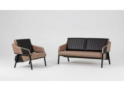 Ontwerper Beige Bankstel Tweezits Fauteuil Bankstel Bekleding 2+1