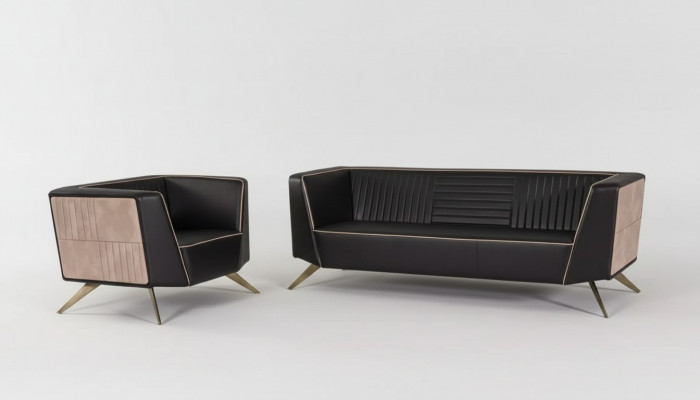 Kantoor meubilair bankstel 3+1 driezitter fauteuil kantoormeubilair inrichting