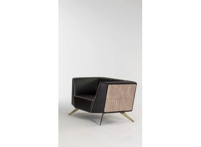 Luxe zwarte fauteuil voor de werkkamer, zitplaats modern design kantoormeubilair.