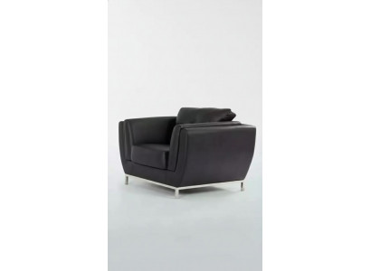 Zwarte fauteuil voor werkkamer, kantoor, luxe meubels, bekleding van stof, nieuw