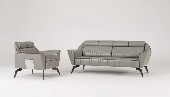 Lederen bankstel driezits fauteuil stoffering meubels kunstleer bankstellen