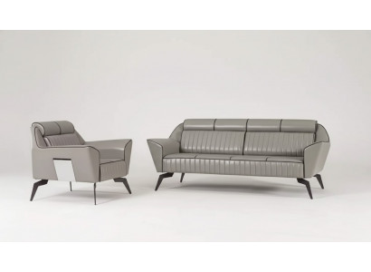 Lederen bankstel driezits fauteuil stoffering meubels kunstleer bankstellen