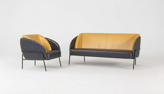 Modern luxe bankstel set met tweezits fauteuil voor kantoor design meubels