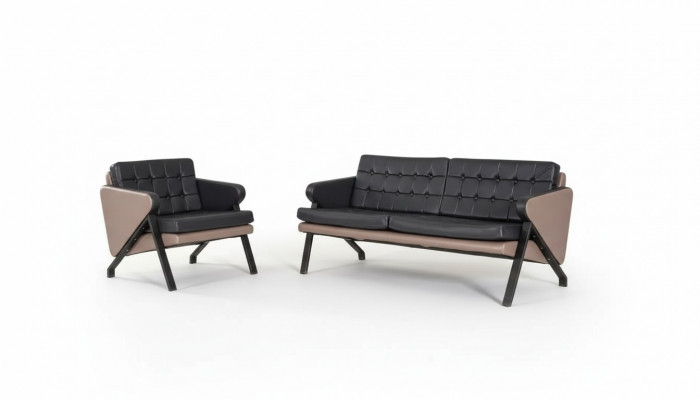 Moderne bankstel Luxe tweezits stoel bekleding ontwerpassortiment meubilair