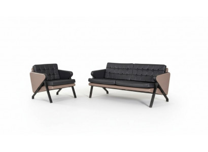 Moderne bankstel Luxe tweezits stoel bekleding ontwerpassortiment meubilair