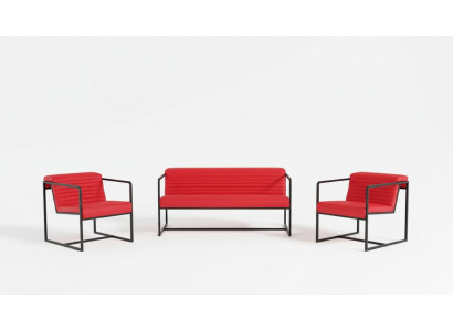 Zitbank stoffen tweezits bank fauteuil stoffering kantoorinrichting