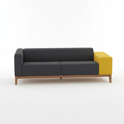 Driepersoons bank bank studeerkamer luxe meubels textiel gestoffeerde bank