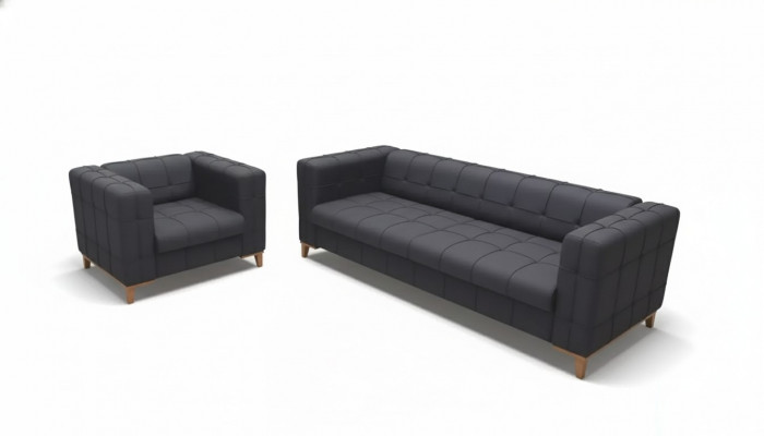 Bankstel bankstel luxe bankstel driepersoons fauteuil textiel