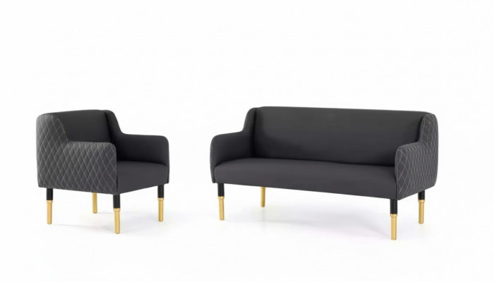 Sofa-Set Roestvrijstalen meubels Bankstel Tweezitsbank Eenzitsbank Fauteuil Bekleding
