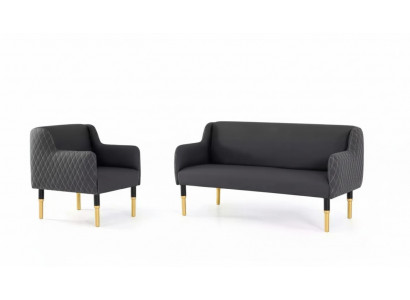 Sofa-Set Roestvrijstalen meubels Bankstel Tweezitsbank Eenzitsbank Fauteuil Bekleding