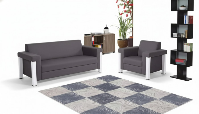 Kantoorinrichting thuiskantoor kantoormeubilair set designer 3+1 bankstel 2-delig
