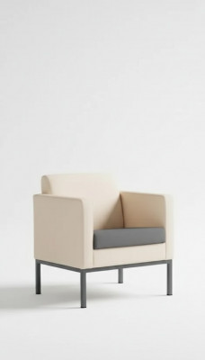 Luxe fauteuil kantoorinrichting werkkamer gestoffeerde stof zit textiel nieuw.
