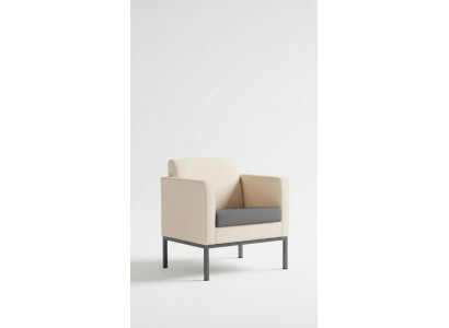 Luxe fauteuil kantoorinrichting werkkamer gestoffeerde stof zit textiel nieuw.