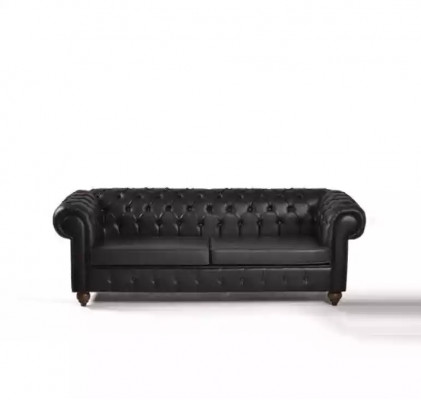 Zwarte Chesterfield bankstel Complete kantoorinrichting Moderne meubels