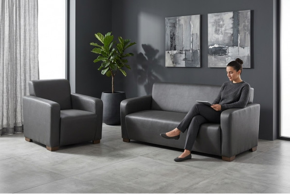 Kantoorinrichting Bankstel 3-zits Designer Kantoor meubels Stof Modern