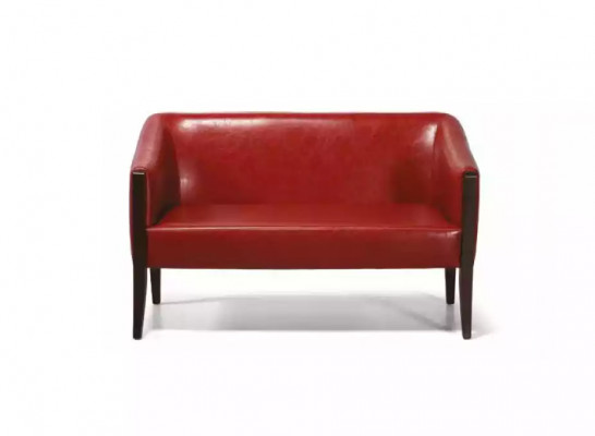 Rode bankstel Tweezits Moderne fauteuil Designer bekleding Luxe set.