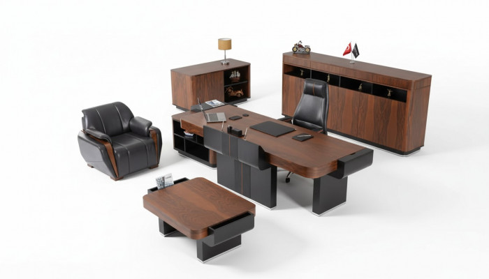 Grote kantoorkast Sideboard Luxe houten meubels Kantoorinrichting Plank