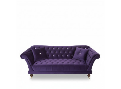 Chesterfield 3-zits Elegant Bankstellen Textiel Bank Luxe Blauwe Bank