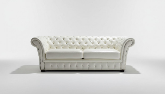 Chesterfield Sofa Luxe Driezits Bankstellen Woonkamer Banken Wit