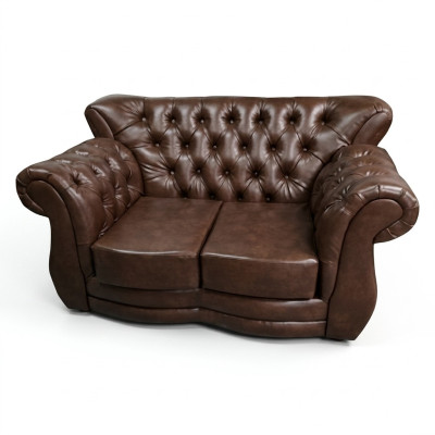 Sofa Chesterfield Luxe Bankstel 2-zits Bankstellen Bruin Leren Bankstellen