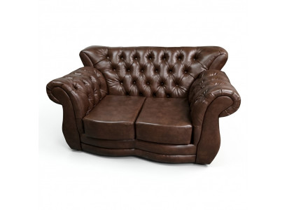 Sofa Chesterfield Luxe Bankstel 2-zits Bankstellen Bruin Leren Bankstellen